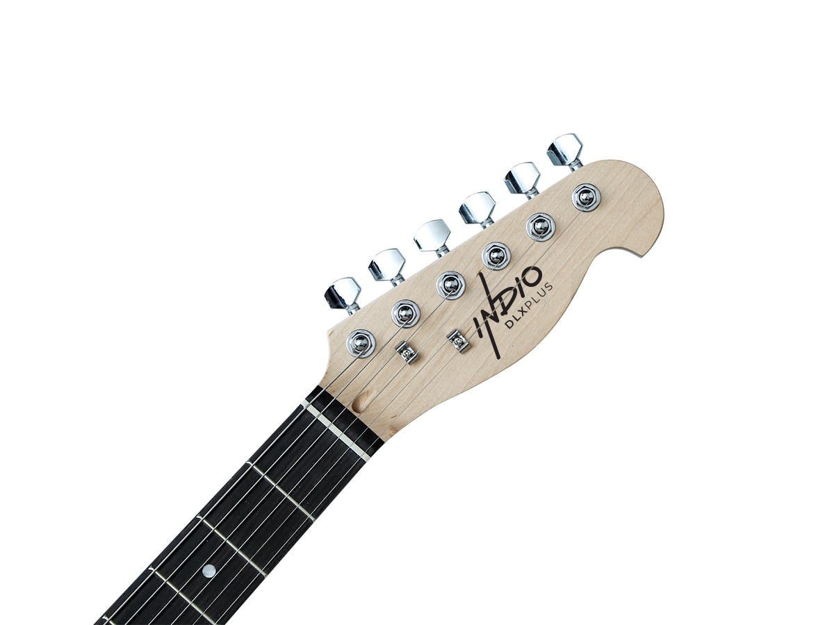 Monoprice Retro DLX Plus Solid Ash Electric Guitar – Natural, With Gig Bag