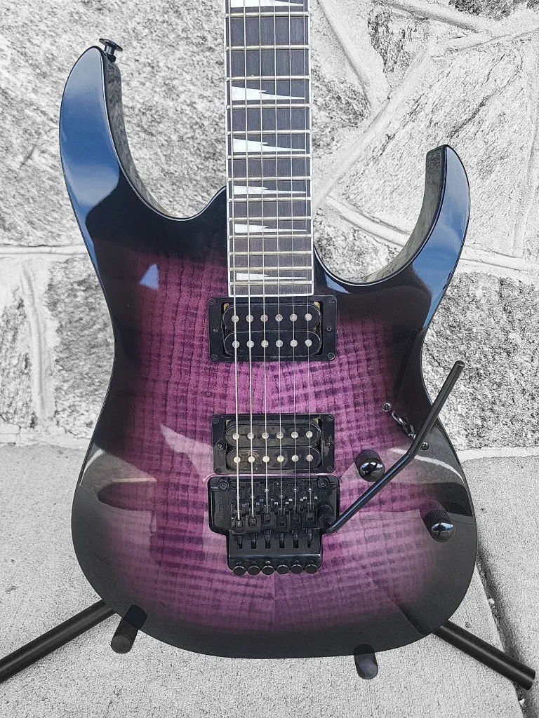 Ibanez Gio GRG320FA RG Style Electric Guitar, Transparent Violet Sunburst