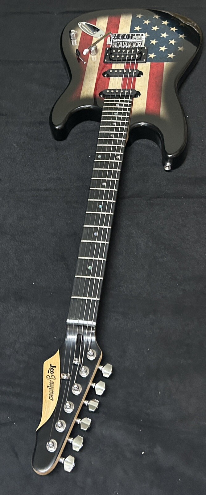 USA Flag Electric Guitar And Amp