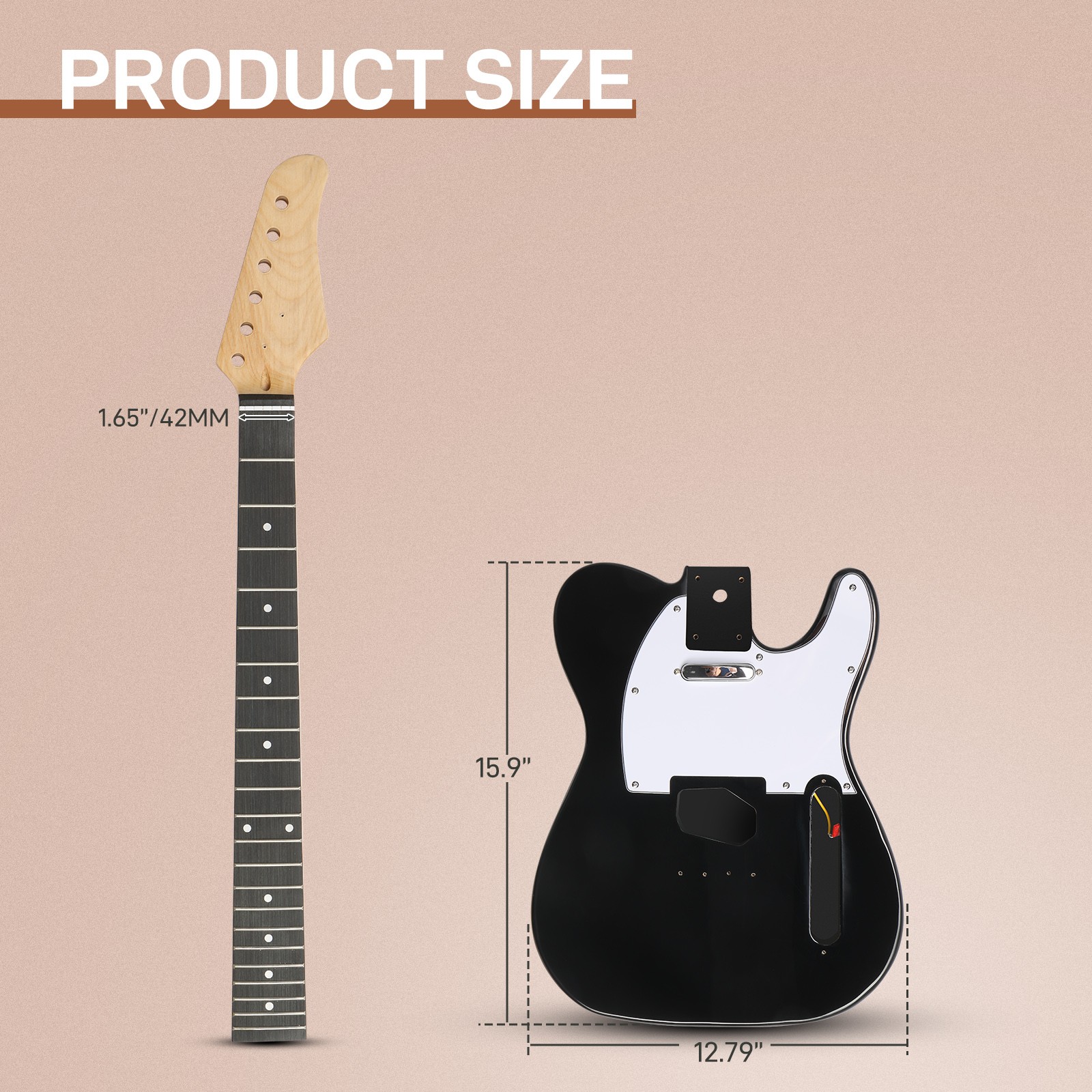 DIY 6 String TL Style Electric Guitar Kits with Mahogany Body