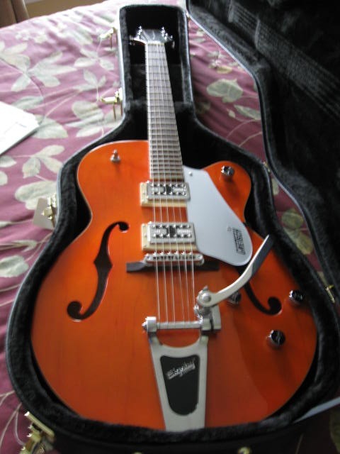 GRETSCH ORANGE G5120 2007 MINT BLACK HARDSHELL CASE #570-10
