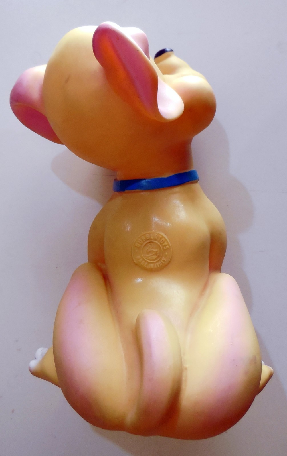 VINTAGE RUBBER TOY SQUEAK BIG DOG PUPPY DOGGIE MADE IN ITALY 1960s RUBBERTOYS