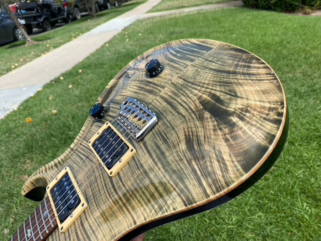 1990 PRS Custom 24 10 Top Green w/ Birds – Brazilian Board – Orig Paperwork