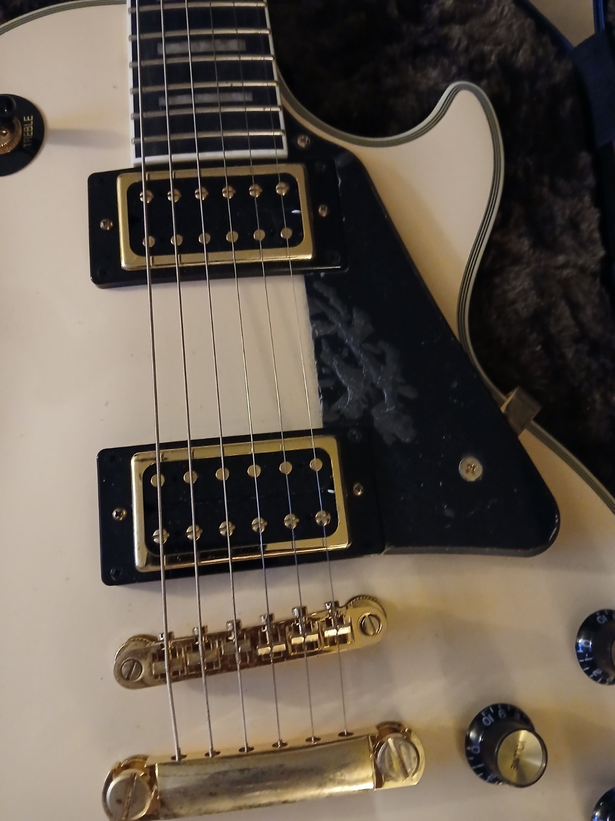 Epiphone Les Paul Custom White Solid Body 6-String Electric Guitar + Hard Case