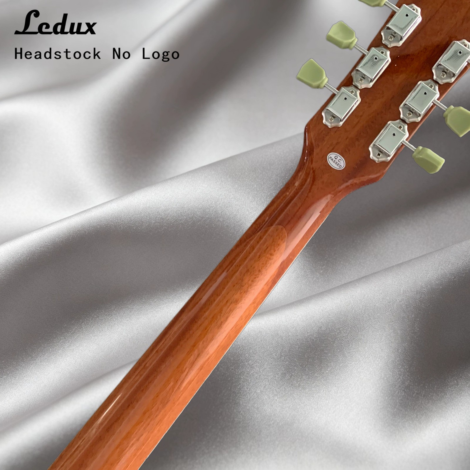 Solid Electric Guitar Natural Mahogany Finish HH Pickups Bone Nut 22 Frets