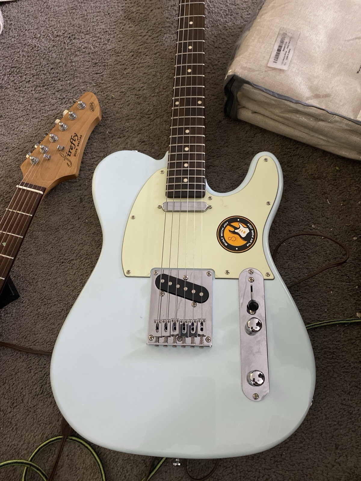 New Sire Larry Carlton T7 Electric Guitar Sea Blue/Mint Green