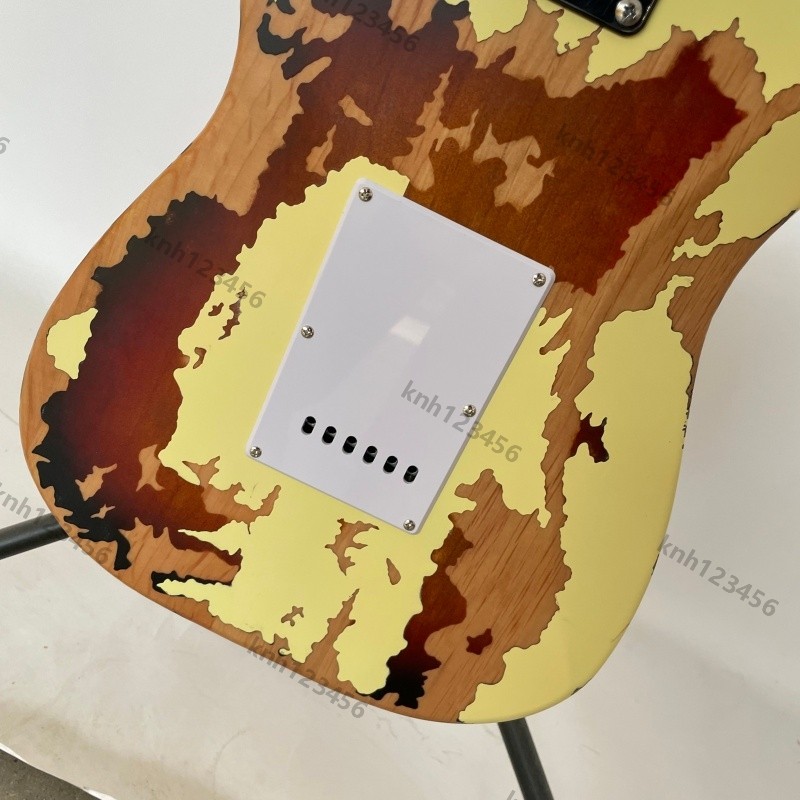 Electric Guitar Heavy Aged Bone Nut Stainless Rounded Fret Edge SSS Pickup Fast