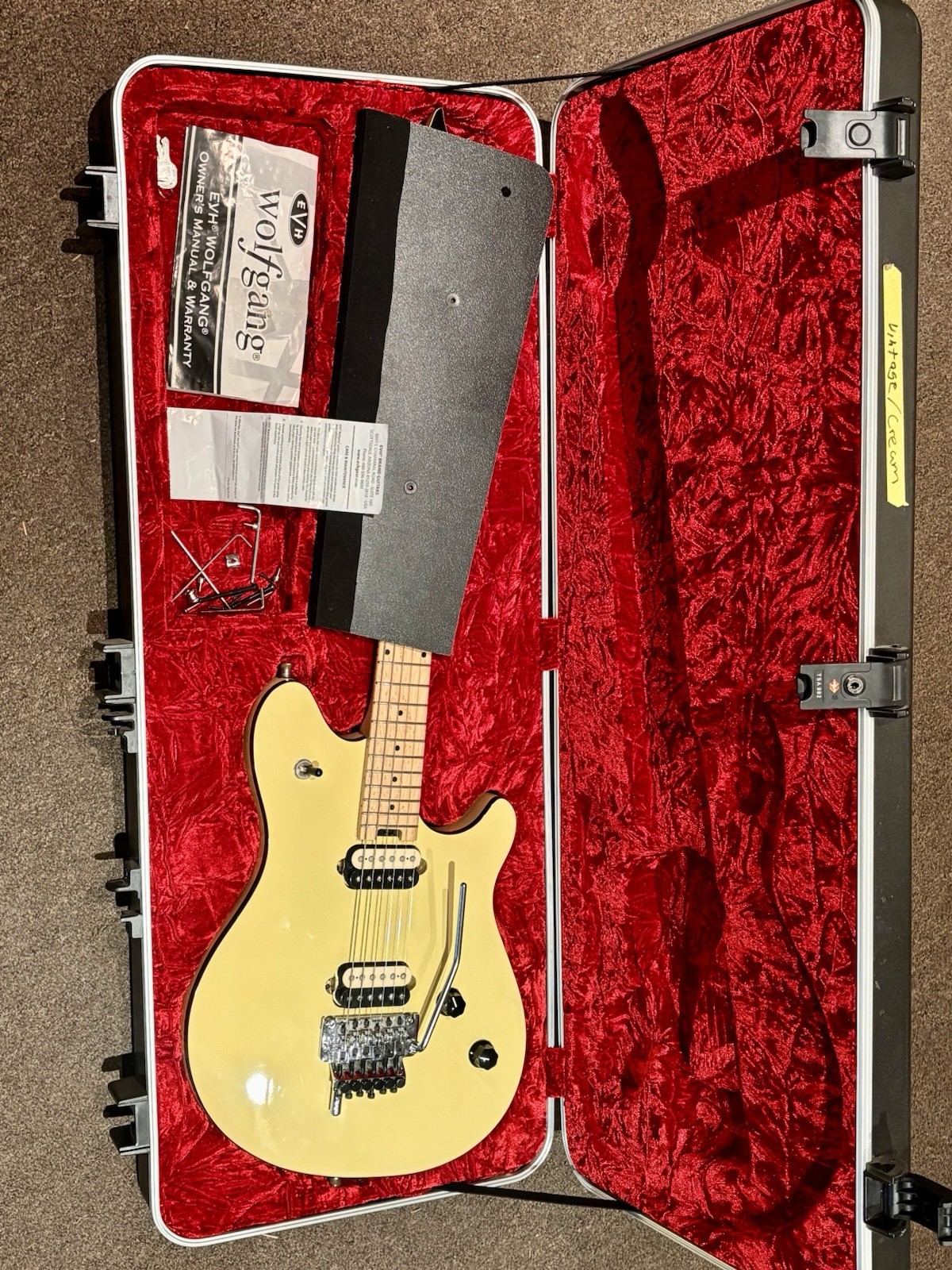 EVH USA Wolfgang 2008 Cream 6-String RH Electric Guitar w/ Hard Case