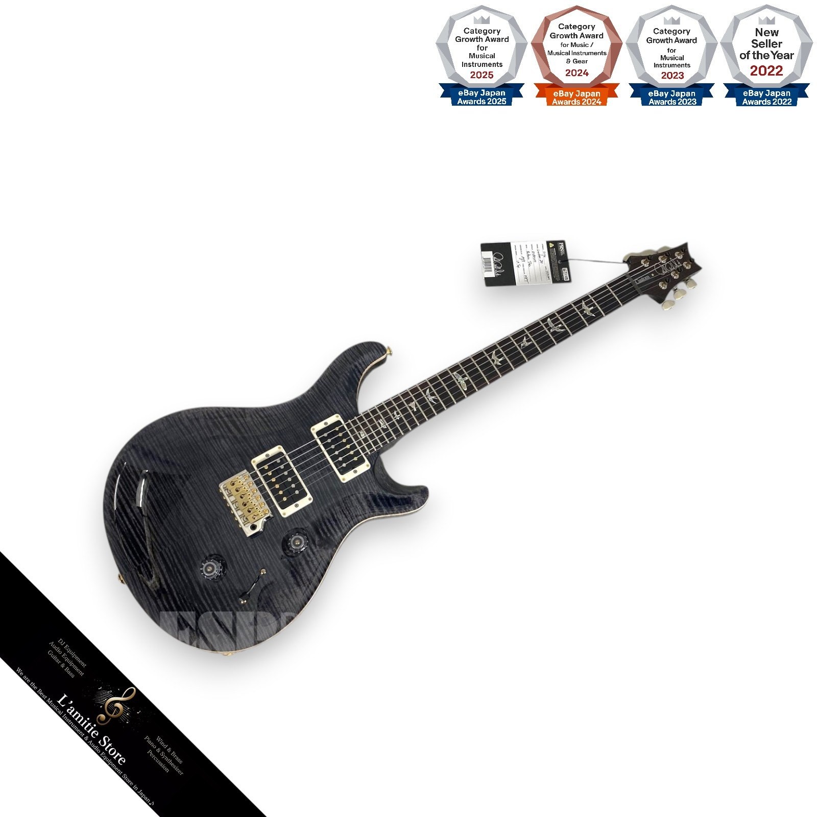 Paul Reed Smith PRS Custom 24 10-Top Electric Guitar Gray Black Made in 2025