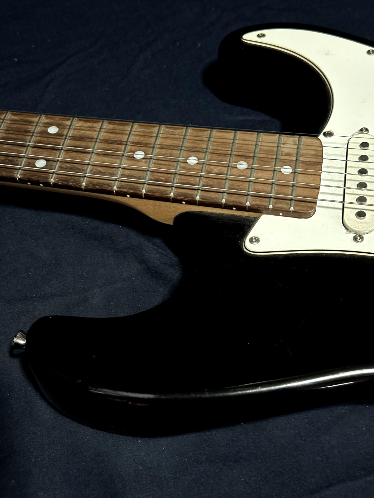 Johnson Electric Guitar Black & White 38 IN 6 String Right Handed Works Great