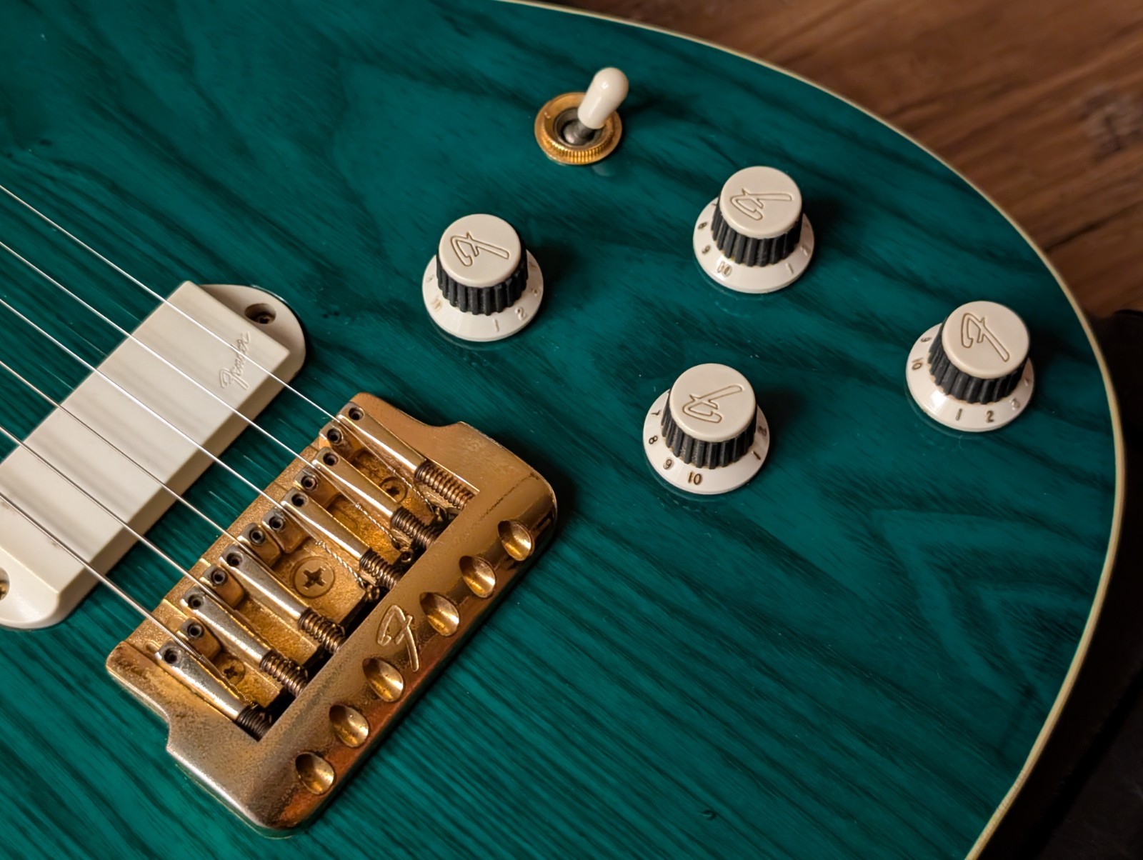 1983 Fender Telecaster Elite Gold Electric Guitar Trans Emerald Green W/HSC