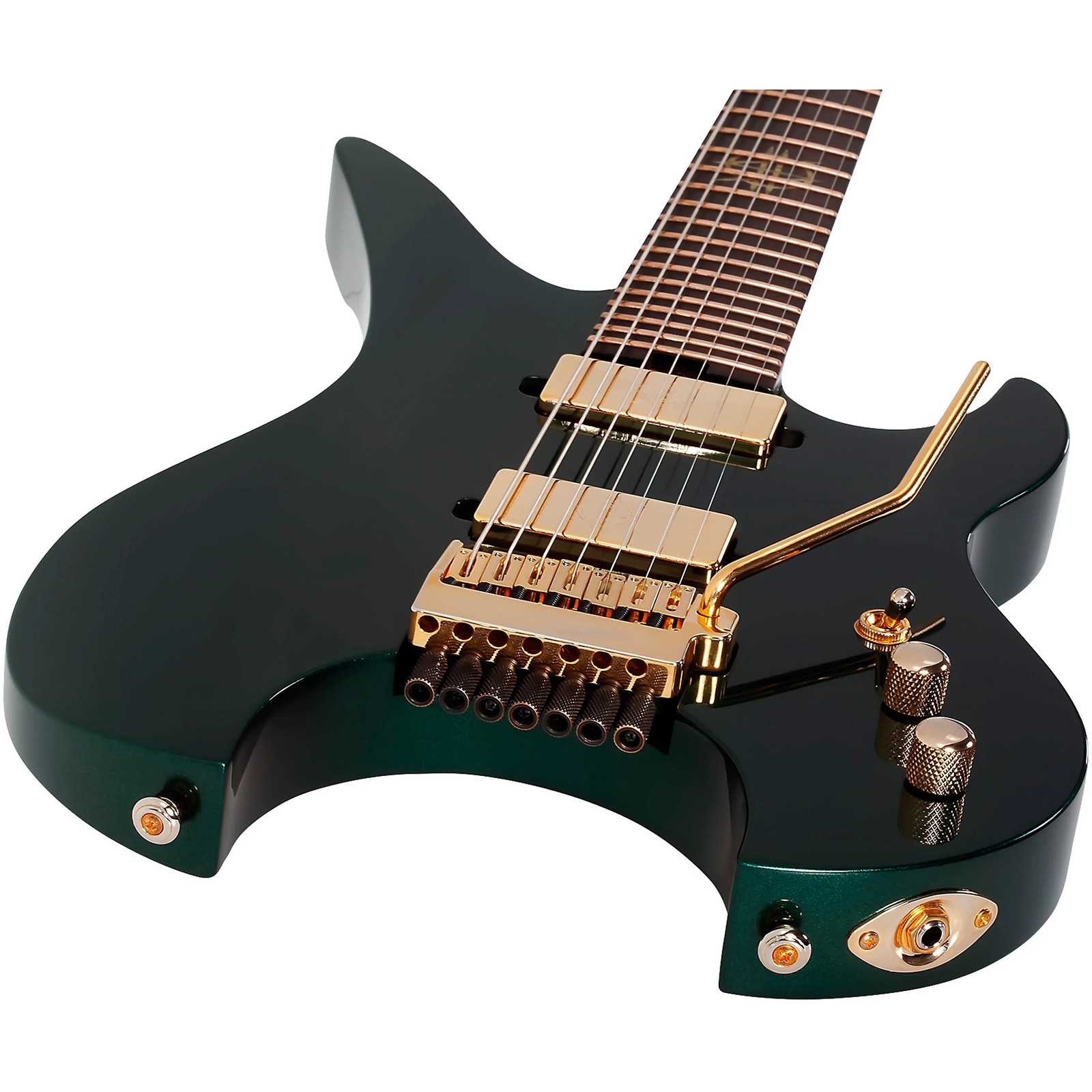 Schecter Synyster Gates Custom-7 TR Headless E/G, Ebony FB, Oak Green Metallic