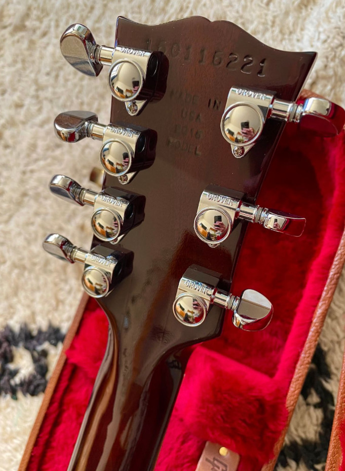 2016 Gibson Les Paul Standard 7-String Tobacco Sunburst Stainless Frets + CASE