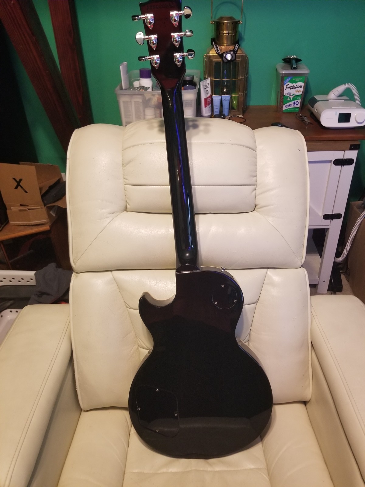 MINT 2012 LES PAUL STANDARD PREMIUM PLUS TRANS BLACK ELECTRIC GUITAR