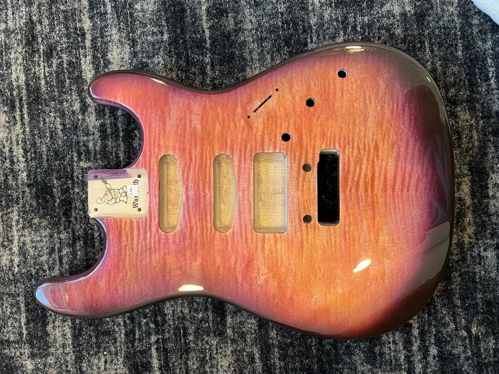 Warmoth Custom Stratocaster “Tequila Sunrise “ Strat Flamed Maple Stratocaster