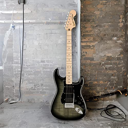 Squier Affinity Series Stratocaster FMT Electric Guitar Black Burst Maple