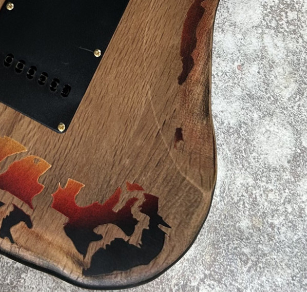Custom Relic Finish SRV Electric Guitar: Brown ST, Alder Body, 21 Frets, Tremolo