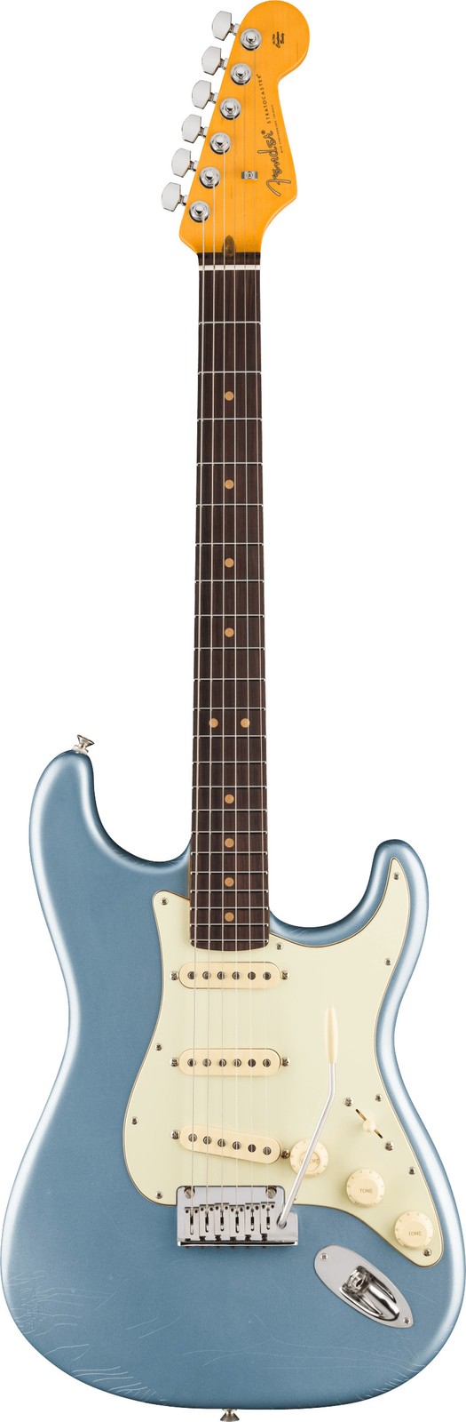 Fender American Ultra Luxe Vintage 60s Strat E/G, Rosewood FB, Ice Blue Metallic