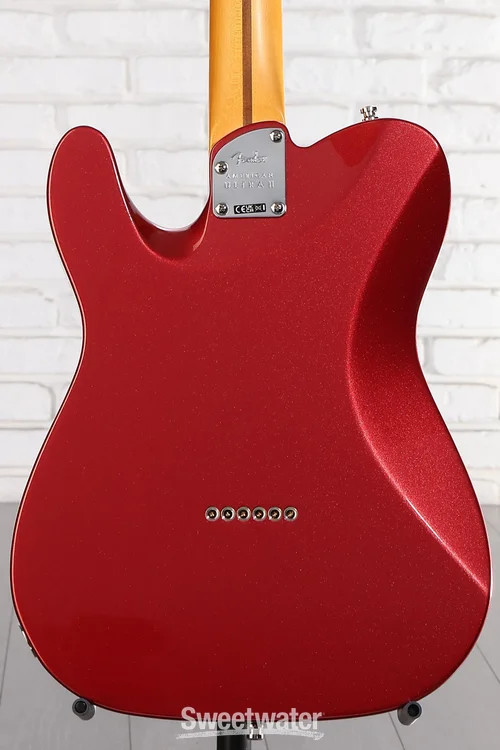 Fender American Ultra II Telecaster Electric Guitar – Sinister Red with Maple