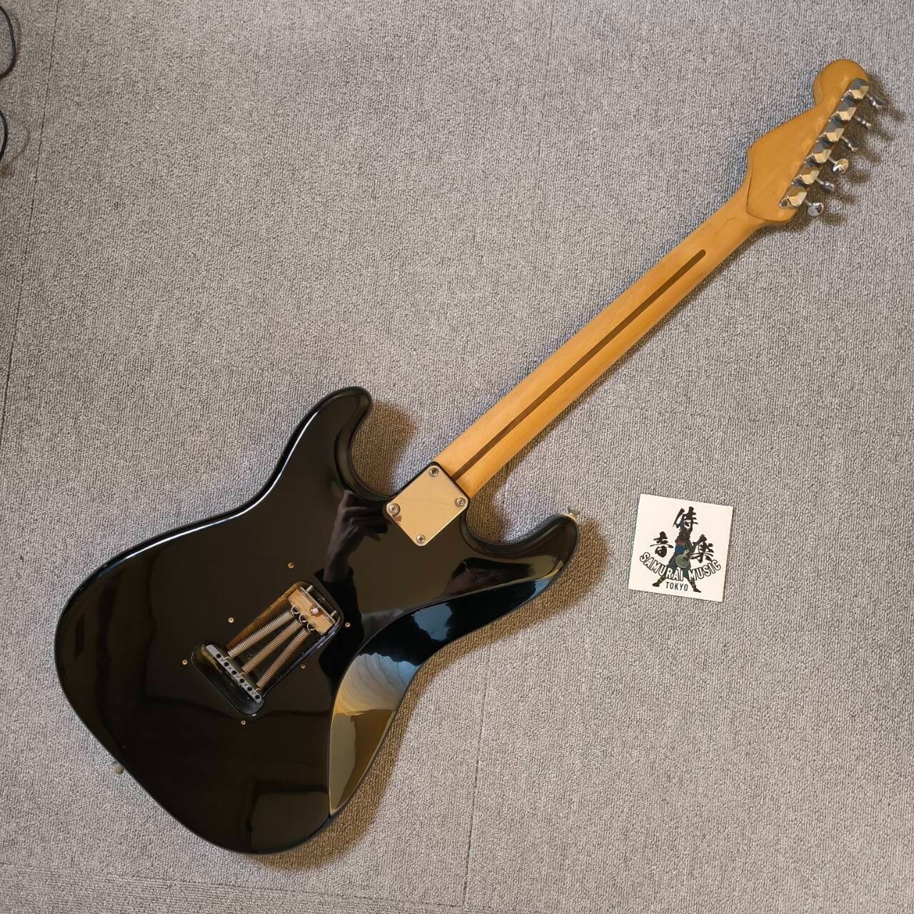 Fender Stratocaster Electric Guitar Black Made In Mexico Used Players Condition