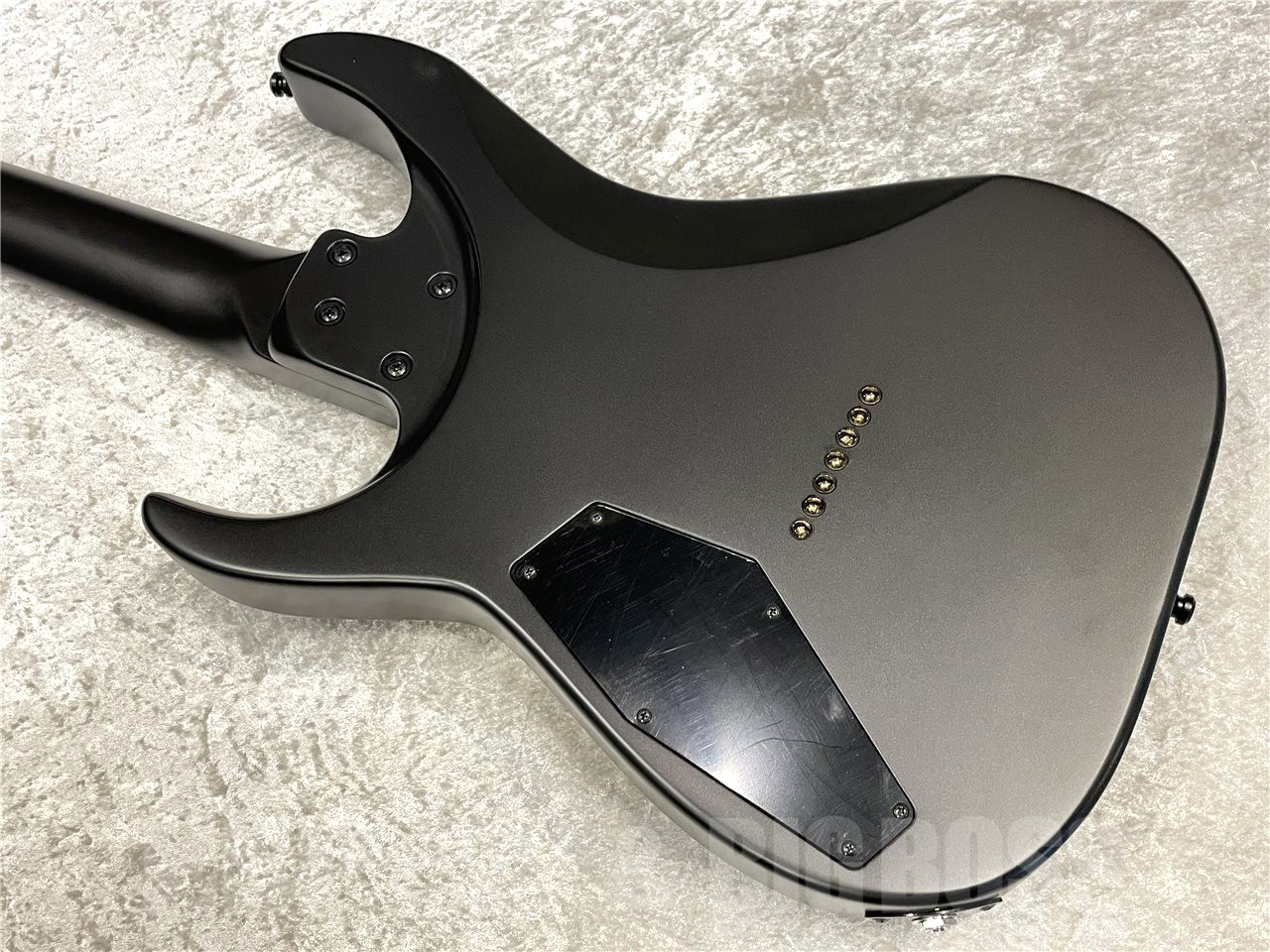 EDWARDS E-M-II-7 Metallic Black Satin Electric Guitar From Japan
