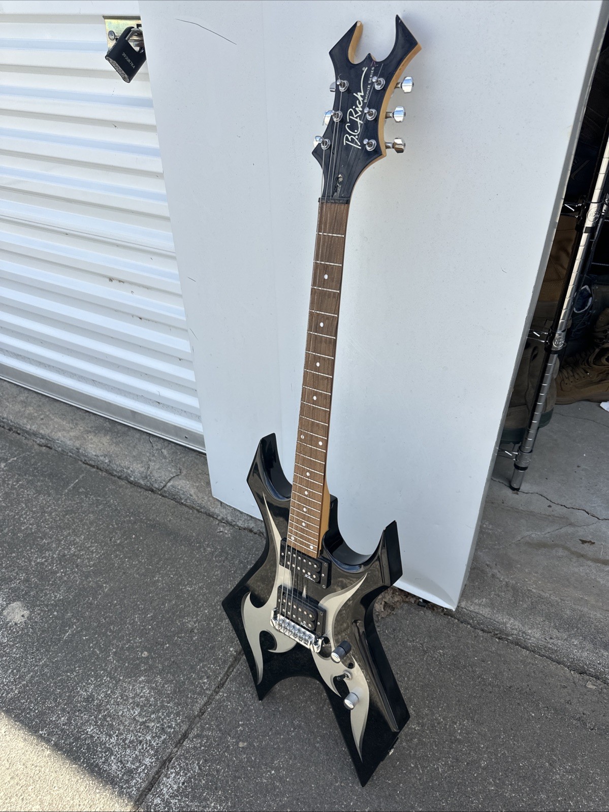 B.C. Rich Warlock Bronze Series 6-String Electric Guitar Black Solid Body