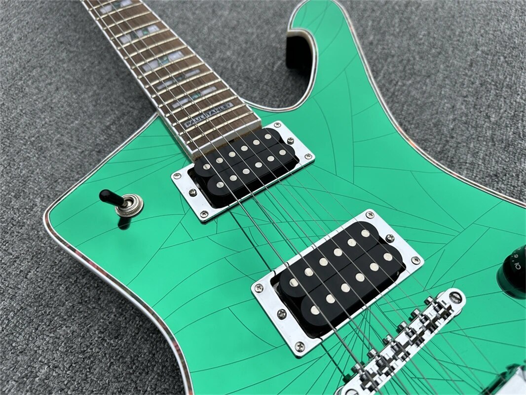 New 6-string Green Mirror Crack Electric Guitar Rosewood Fingerboard and Neck