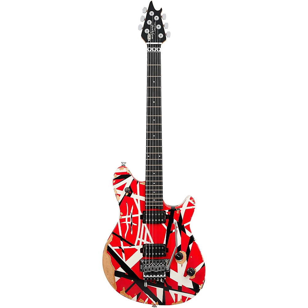 EVH Wolfgang Special Striped Series Electric Guitar – Aged Red/Black/White