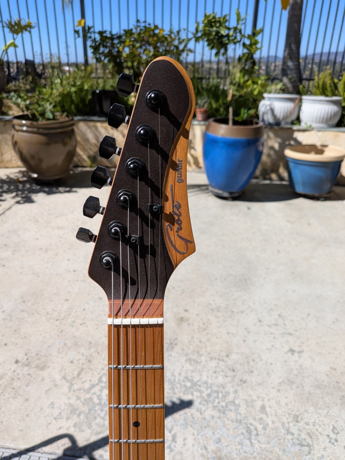 Grote GR-Modern-T electric guitar Pewter (matte metallic dark gray/brown)