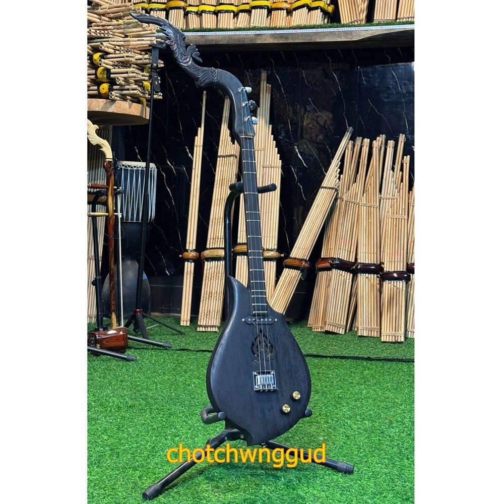 Electric Acoustic Harp Teak Wood Guitar Traditional Musical Crafts Handmade