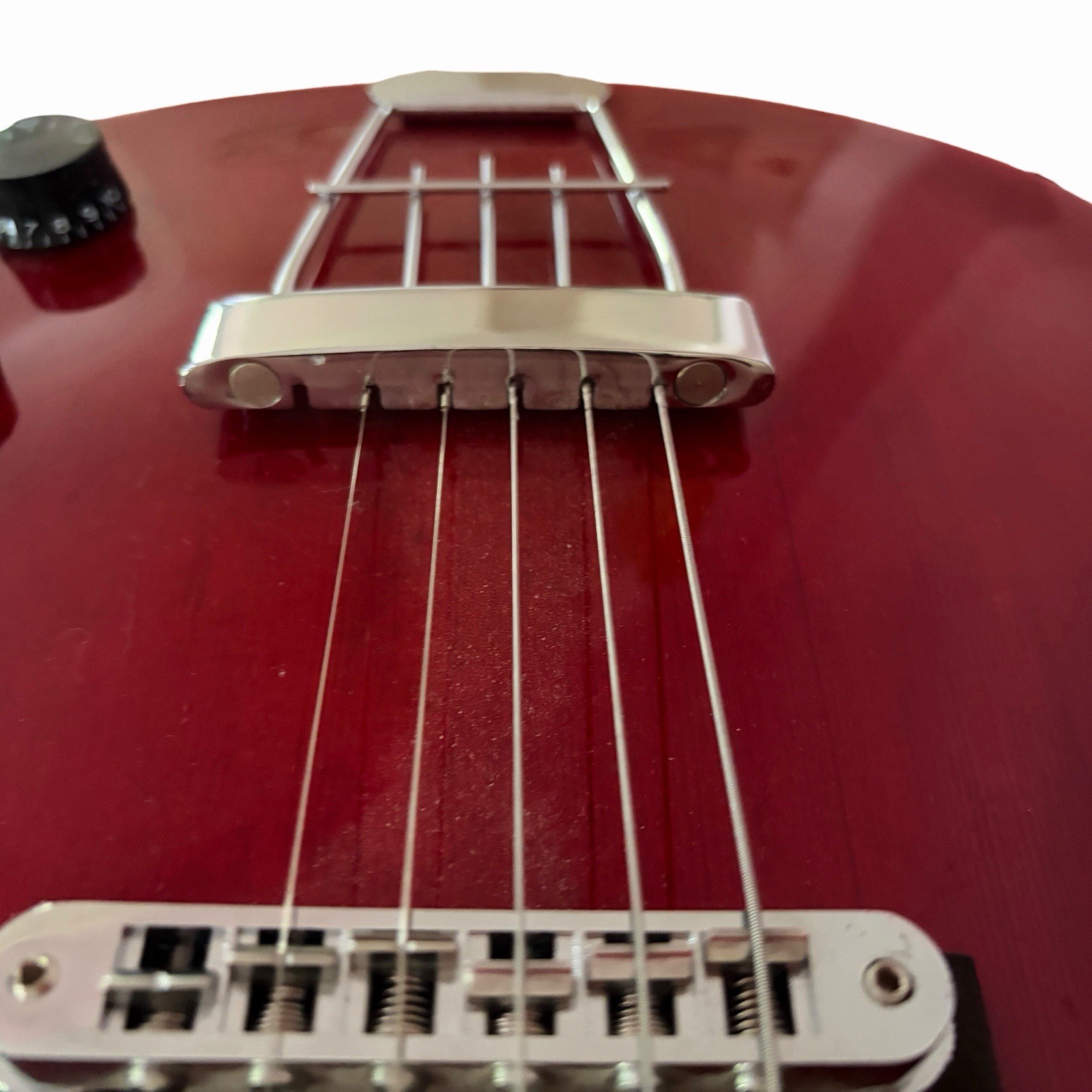 Hofner HI-BB Violin Electric Guitar Cherry Red Beatle Style 6 String EUC