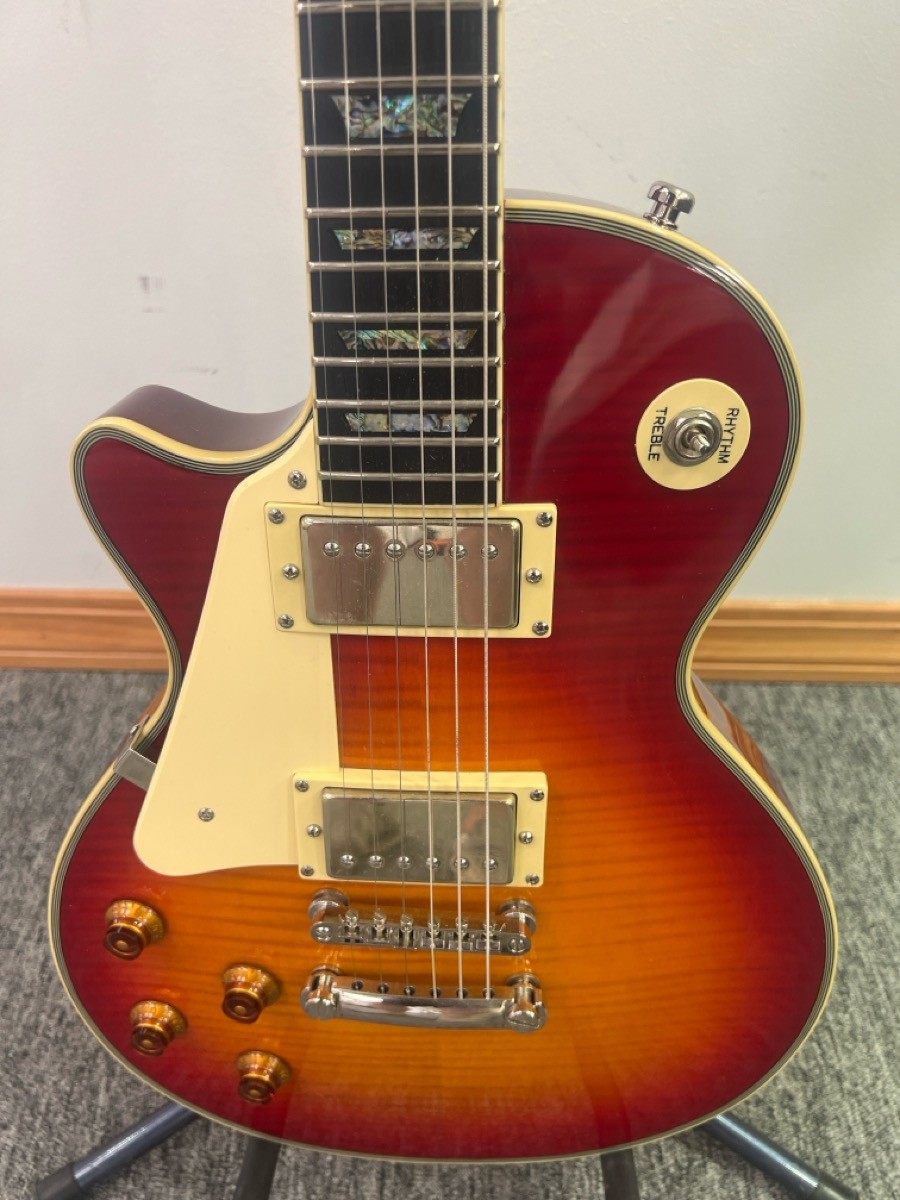 ULTRA-RARE VINTAGE AGILE 3000 LES PAUL LEFTY OLD HEADSTOCK CHERRY SU (R7A014007)