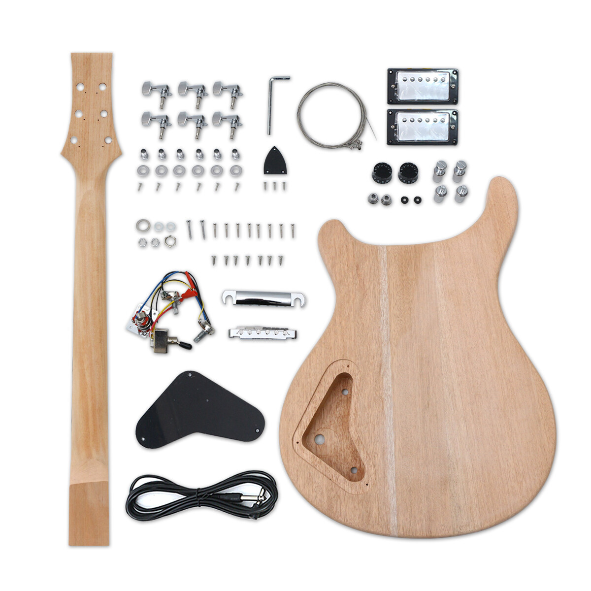 DIY Electric Guitar Kit prs style HH pickups 22 fret 24.75 inch build your own