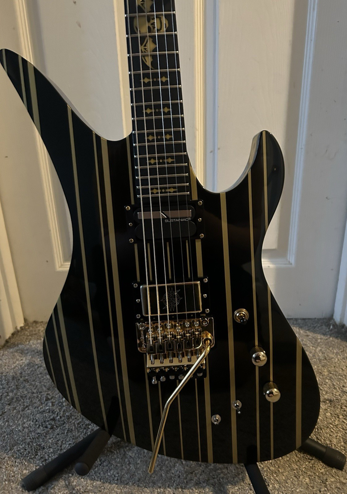 Schecter Synyster Gates Custom-S Electric Guitar Black 6 String Diamond Series