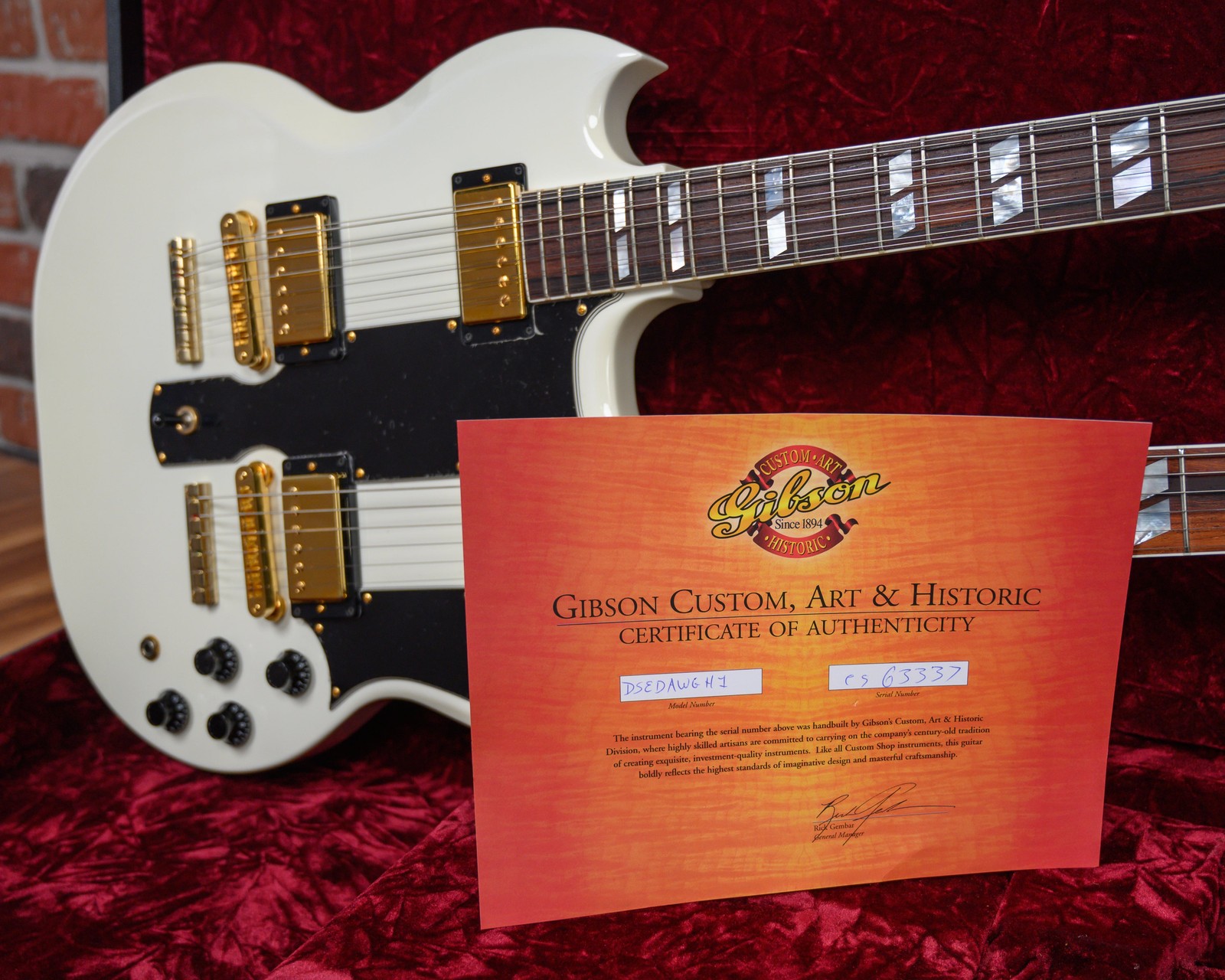 Gibson Custom Shop EDS-1275 Double Neck Alpine White 2008 w/OHSC