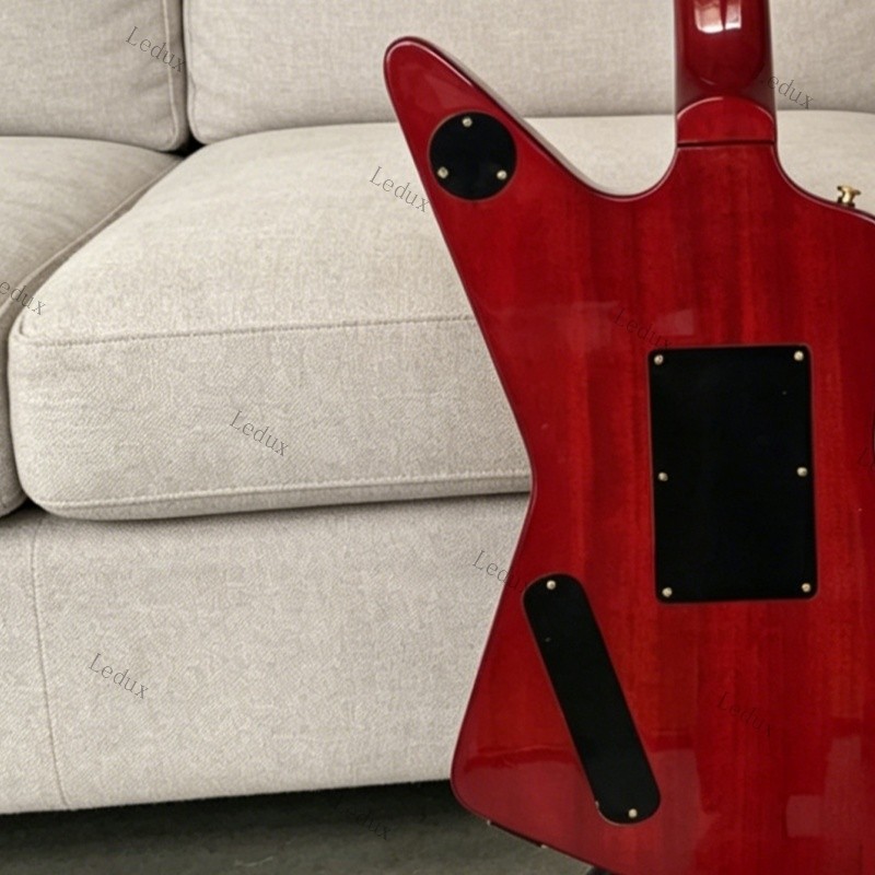 Ledux Solid Electric Guitar Flame Maple Top Floyed Rose Bridge From US Stock