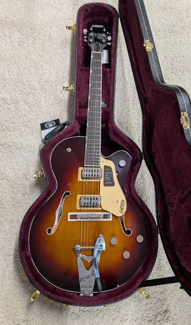 Gretsch Tennessean Hollow Body with Bigsby and Nickel Hardware, Havana Burst