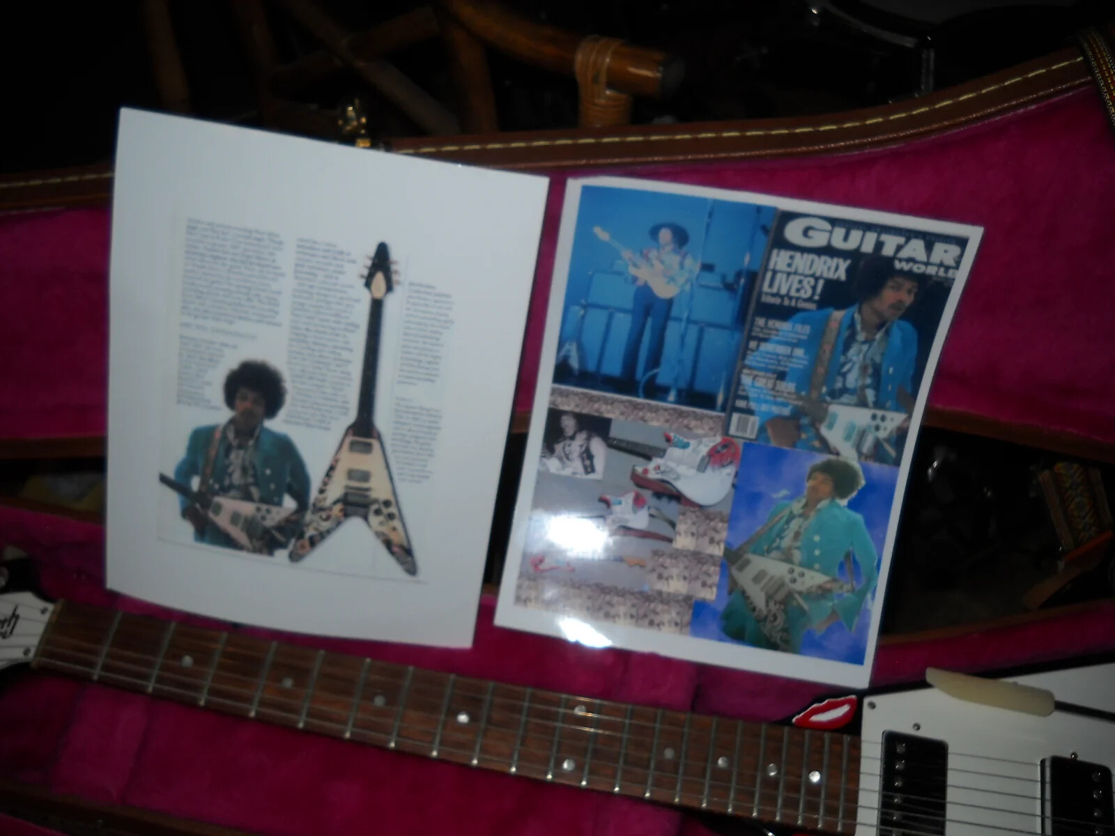 Scarecrow Guitars Hendrix Tribute Gibson Flying V 1997 Custom Painted