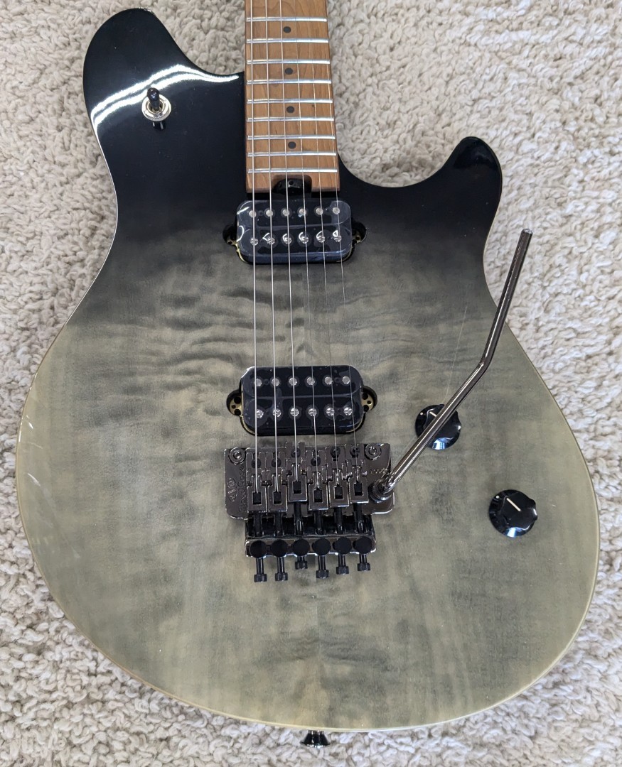 EVH Wolfgang Standard QM, Baked Maple Neck, Black Fade Electric Guitar
