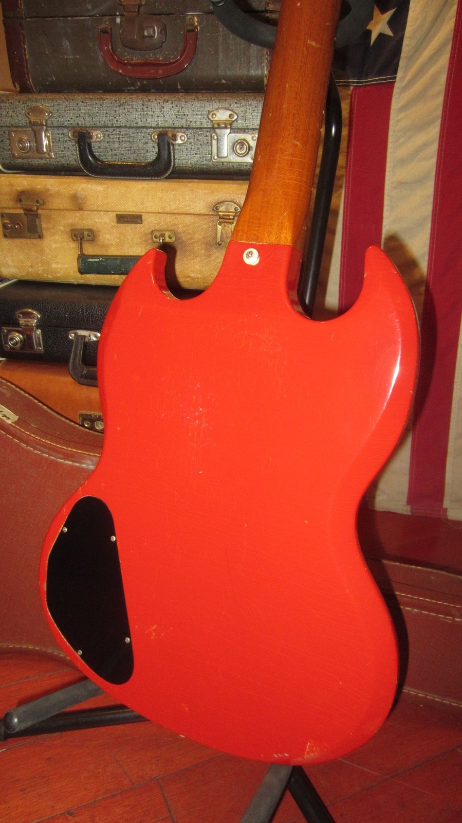 Vintage 1966 Gibson Melody Maker SG Electric Guitar Cardinal Red With Case