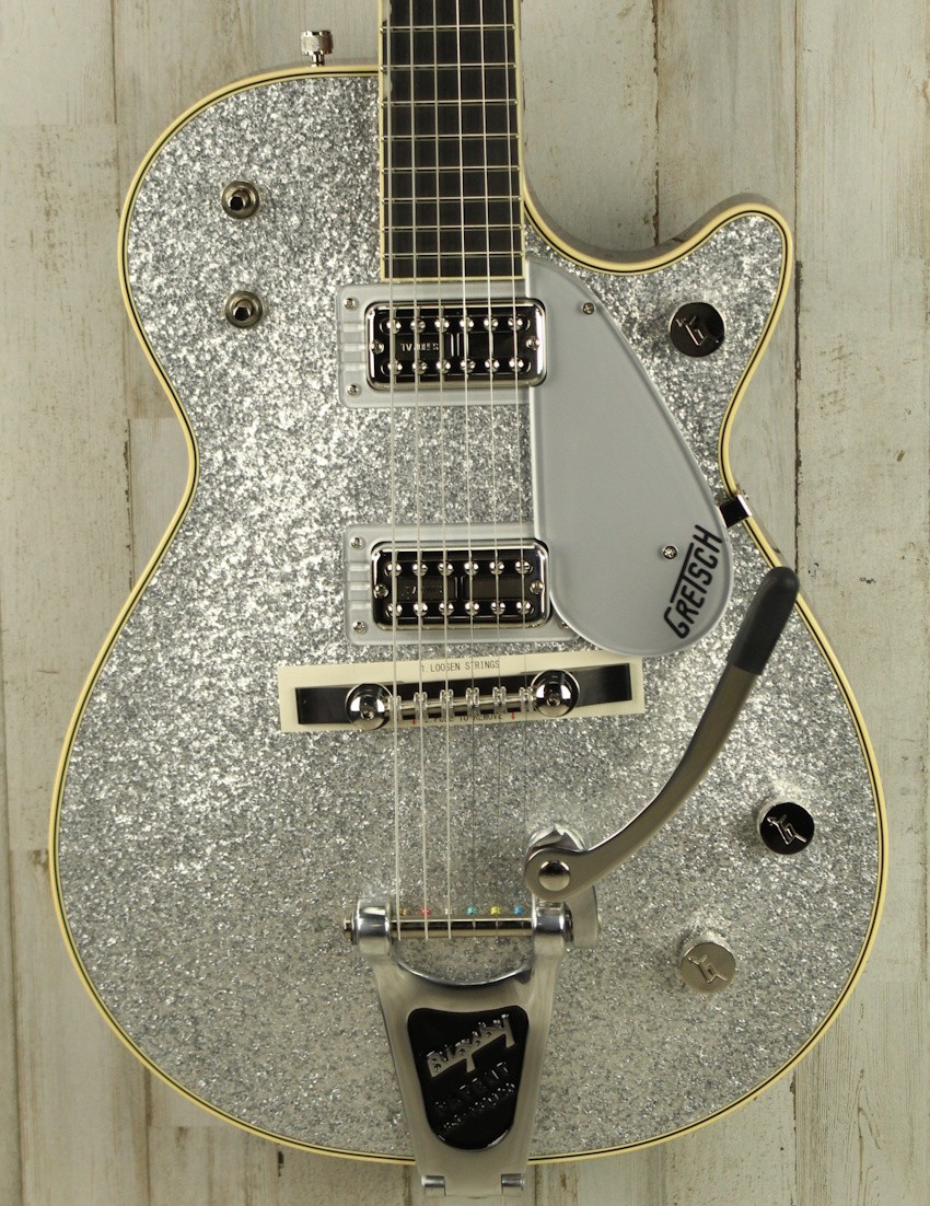DEMO Gretsch G6129T-59 Vintage Select ’59 Silver Jet – Silver Sparkle (260)