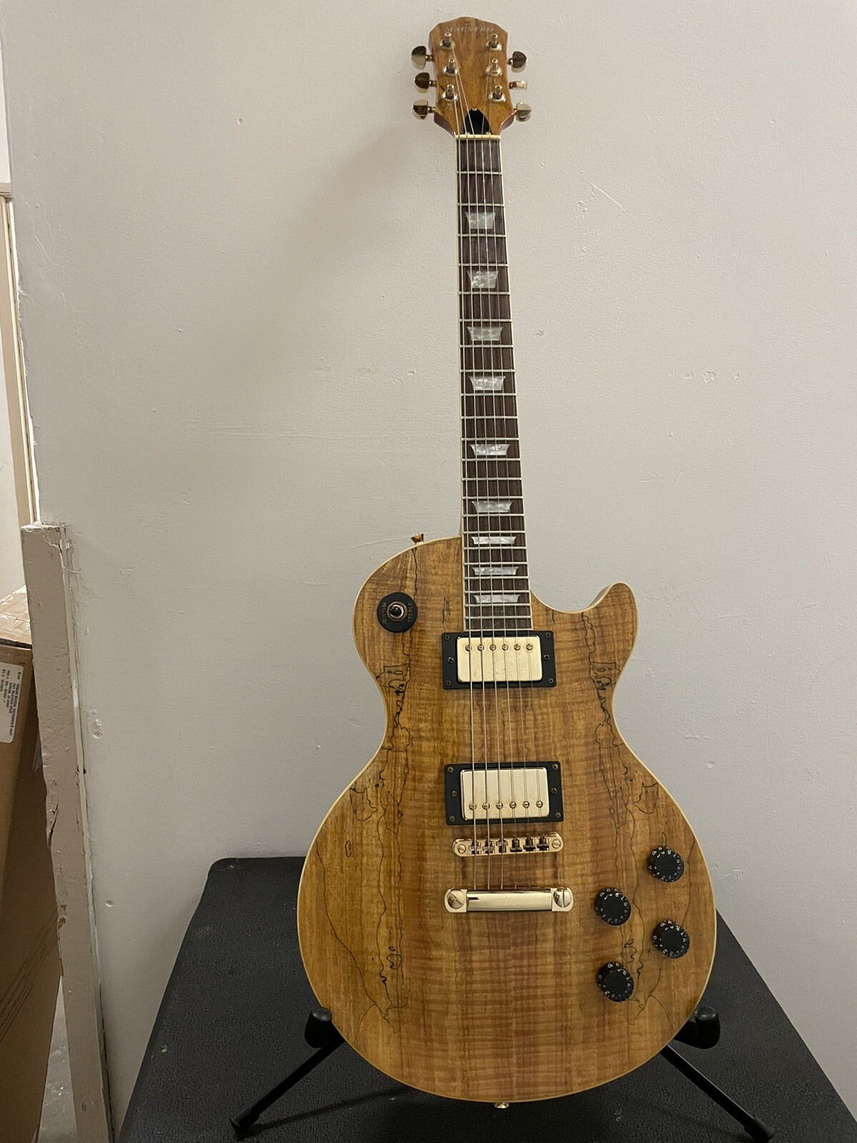 Maestro Les Paul type Spalted Maple Top Gibson Electric Guitar Rare