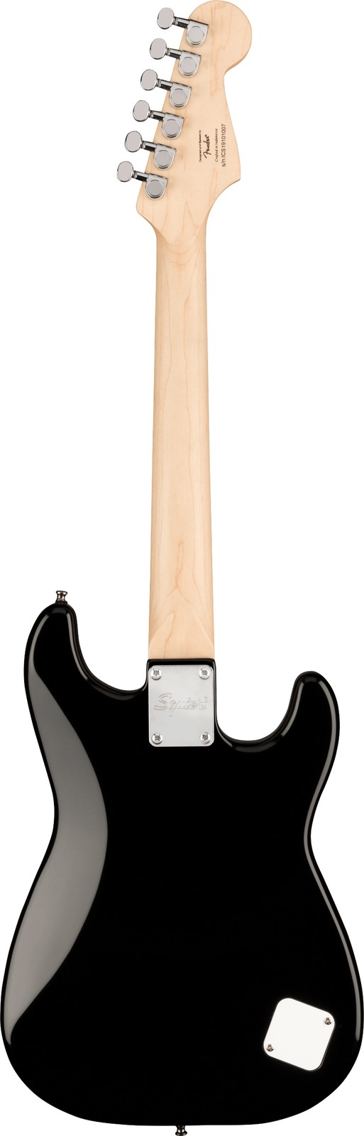 Fender Squier 3/4-Size Kids Mini Strat, Left Handed – Black w/ Amplifier
