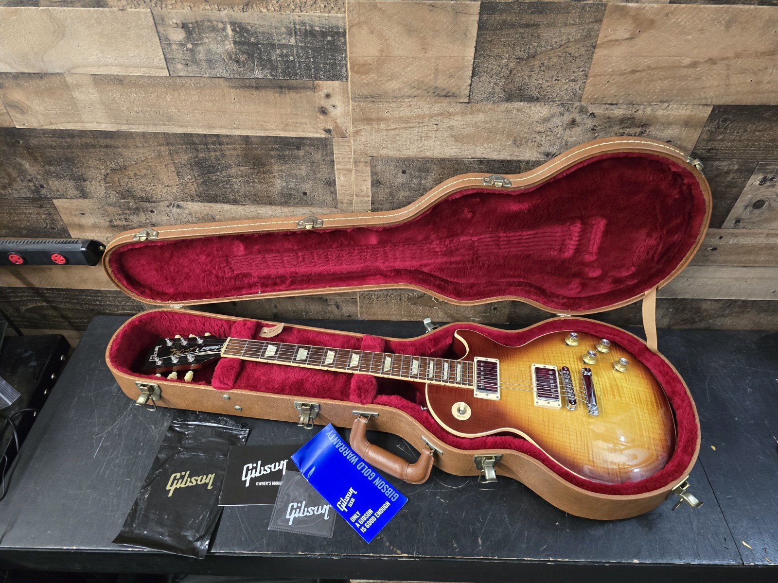 2016 Gibson Les Paul Standard Bourbon Burst Flame Top W/ Ohsc 8.2 Lb
