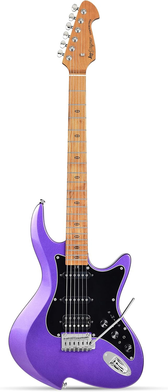 Leo Jaymz Character Series Electric Guitar SSH Active Effects Tremolo Purple