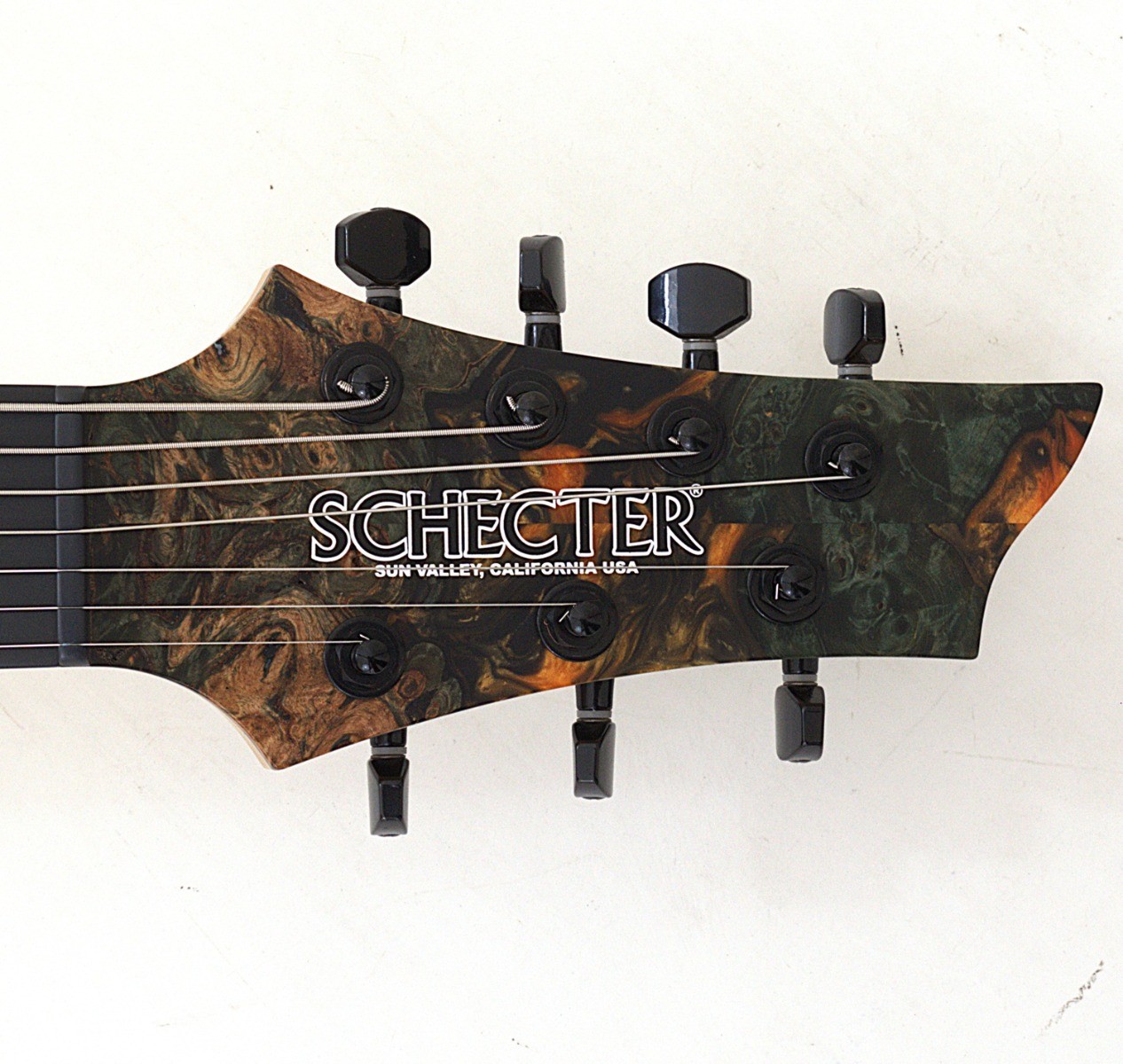 Schecter USA Custom Sunset Extreme 7 Stabilized Top Guitar 2039