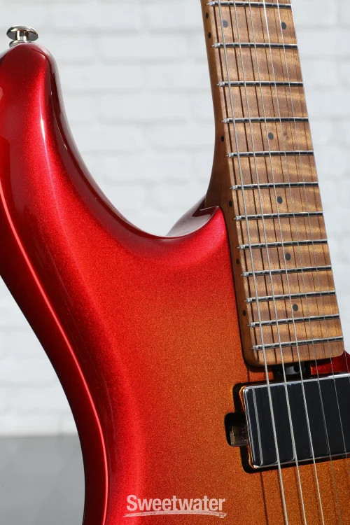 Ernie Ball Music Man Luke 4 HH Electric Guitar – Fireball with Maple Fingerboard