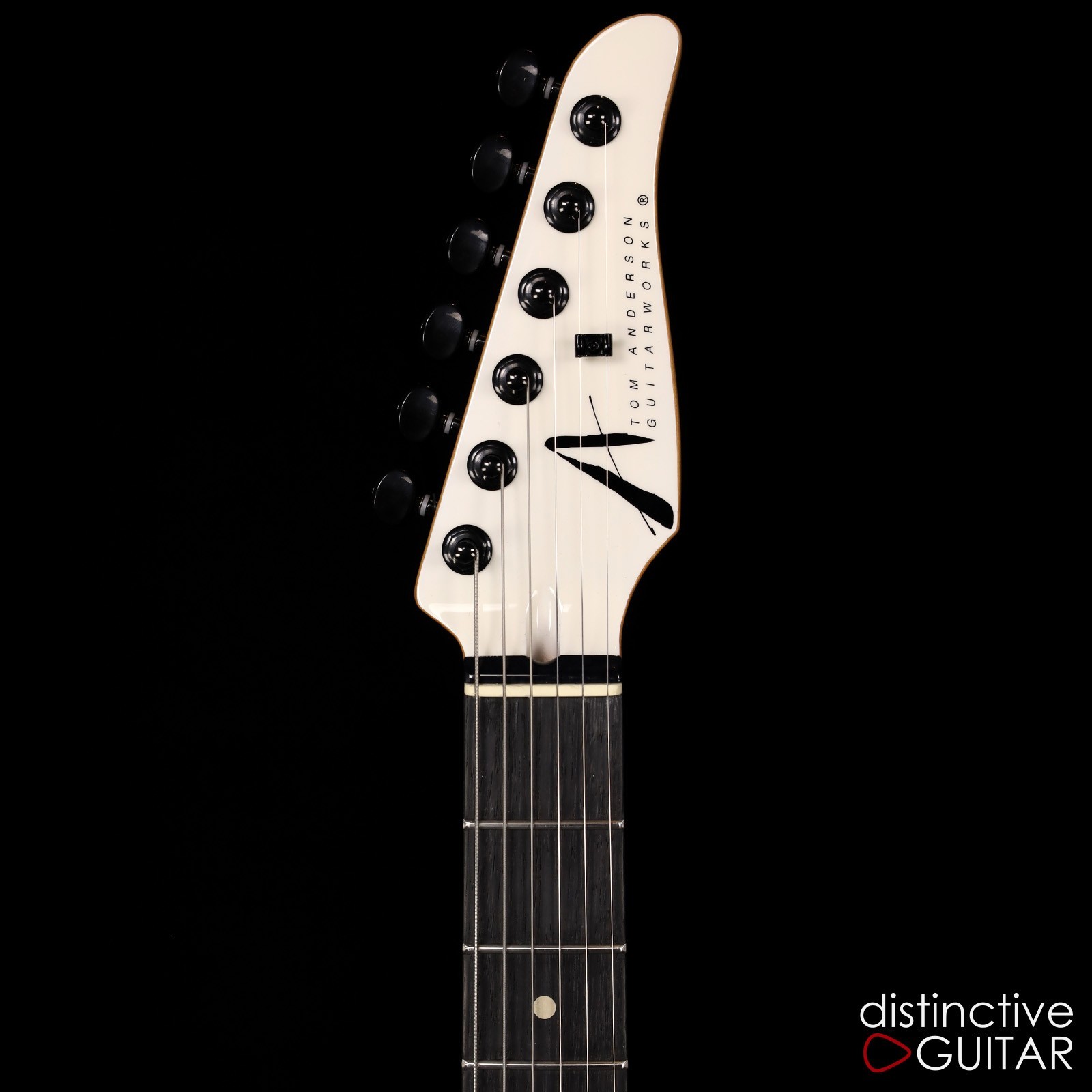 NEW TOM ANDERSON GUITARWORKS ANGEL PLAYER – WHITE W/ BLACK DOG HAIR – 24 FRETS