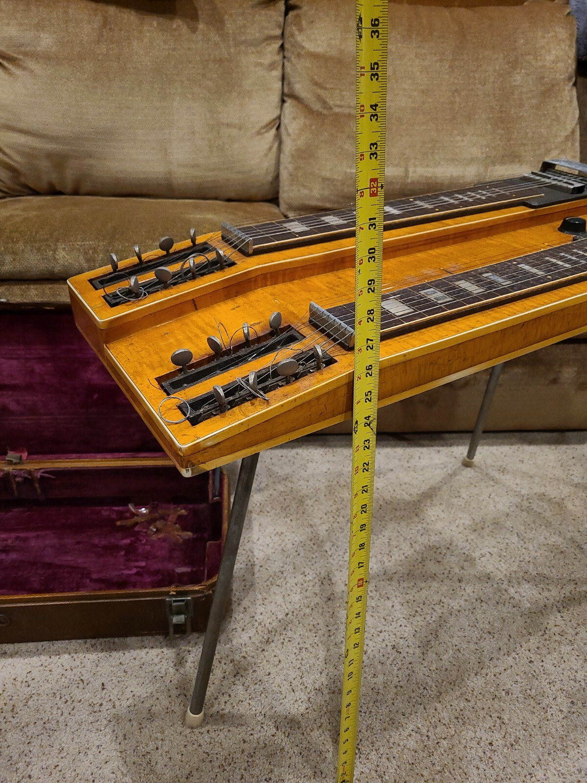 Gibson Console Grande F907-7 Double dual Tabletop lap steel Guitar Stand USO