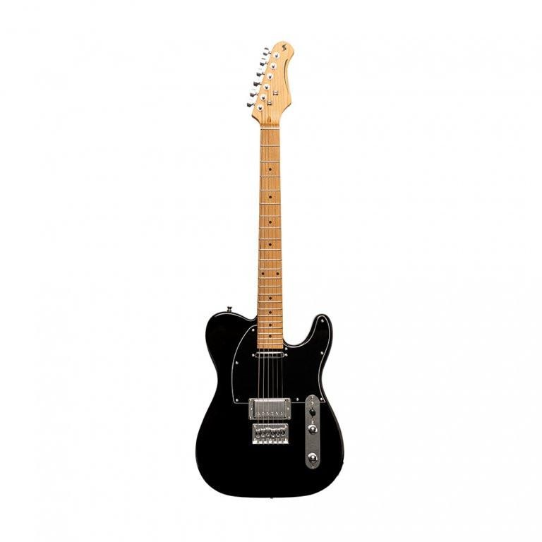 STAGG VINTAGE SERIES T-PLUS TELE HS ELECTRIC GUITAR / BLACK | MAPLE